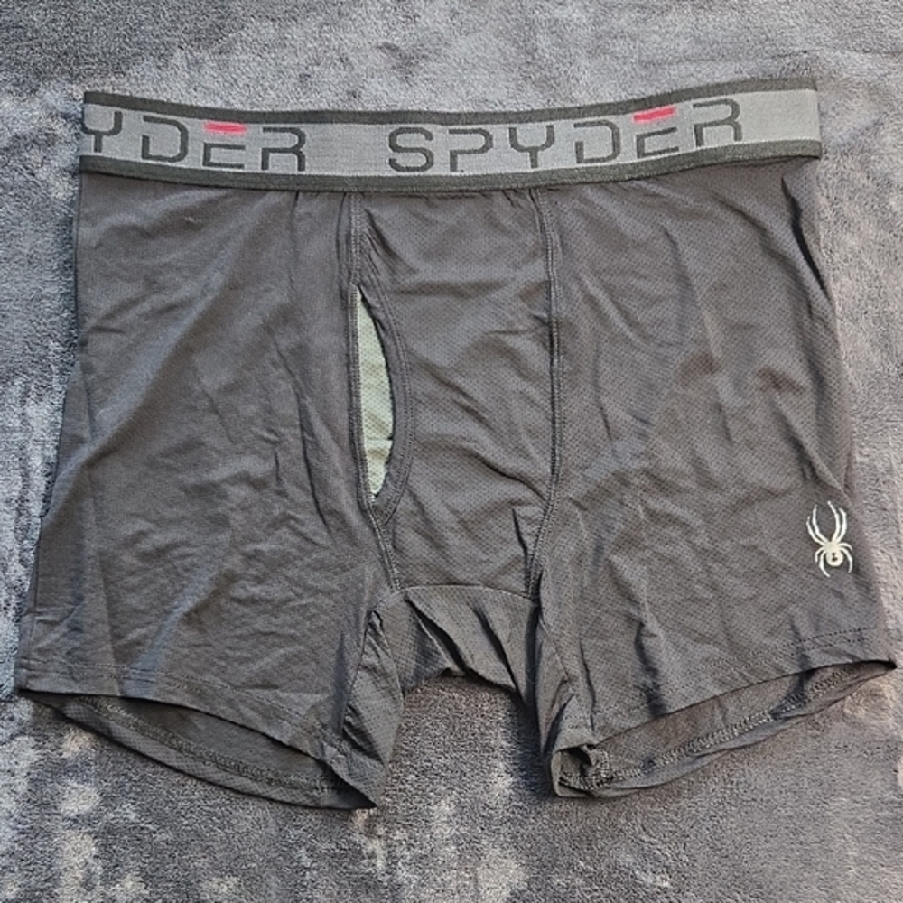 Spyder Black Boxer Briefs with Performance Fabric